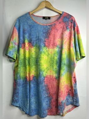 L&B Lucky & Blessed Tie Dye T-Shirt 3X